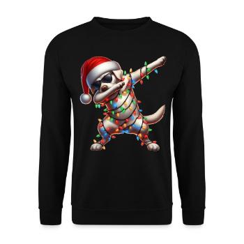 Polka Dot Labrador Retriever Sunglasses Cute - Unisex Sweatshirt - black - Front - Alina (178cm) & Michal (187cm)