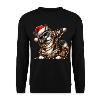 Polka Dot Maine Coon Cat Sunglasses Cute We - Unisex Sweatshirt - black - Front - Alina (178cm) & Michal (187cm)