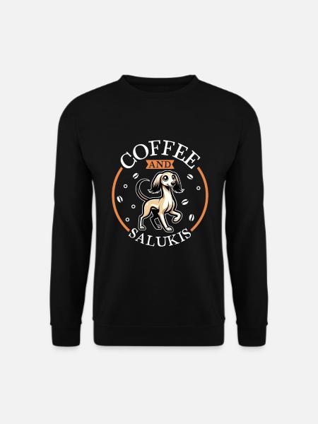 Coffee and Saluki - Unisex Sweatshirt - black