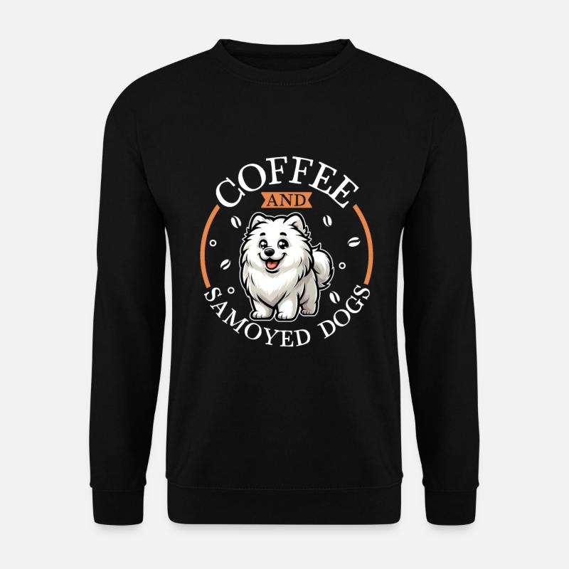 Café et Samoyède - Sweat-shirt Unisexe - noir