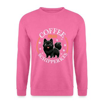 Café et Schipperke - Sweat-shirt Unisexe - rose - Devant