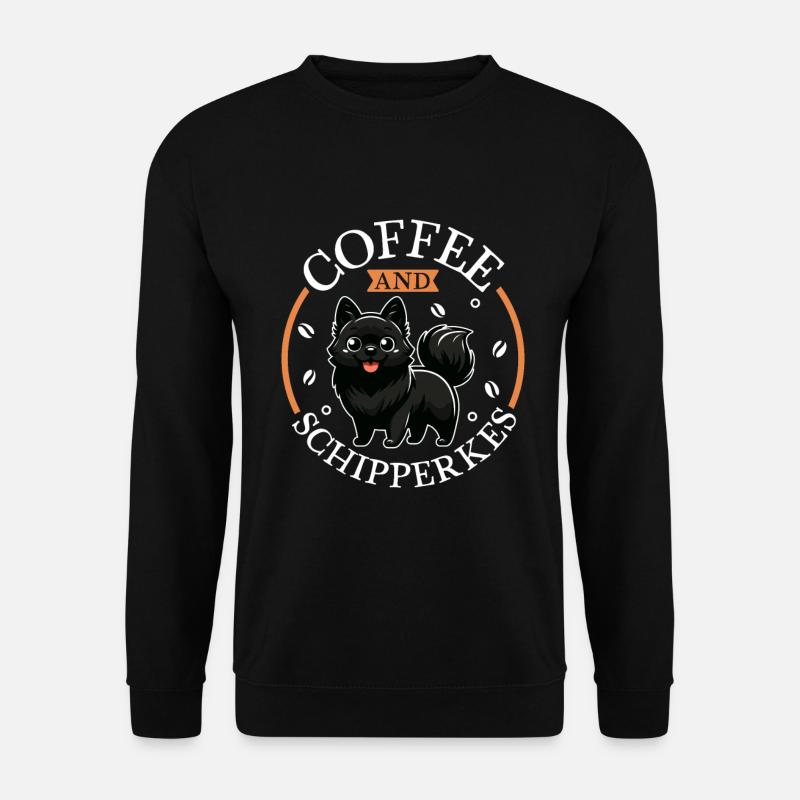 Coffee and Schipperke - Unisex Sweatshirt - black