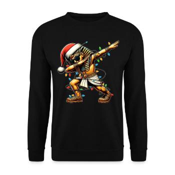Dabbing Pharaon Roi Tut Lunettes de soleil Cute Weihnac - Sweat-shirt Unisexe - noir - Devant - Alina (178cm) & Michal (187cm)