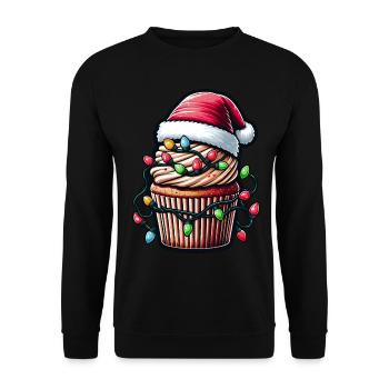 Cupcake Baking Baker Christmas Hat Xmas - Unisex Sweatshirt - black - Front - Alina (178cm) & Michal (187cm)