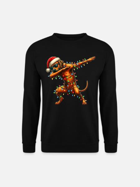 Tupfende Rhodesian Ridgeback Hund Sonnenbrille - Unisex Pullover - Schwarz