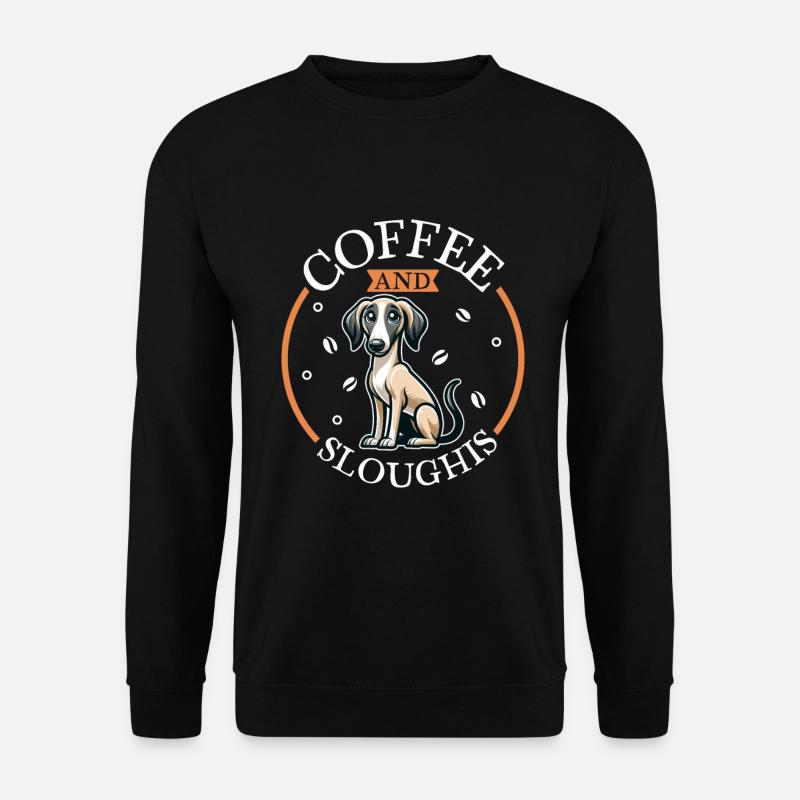 Café et Sloughi - Sweat-shirt Unisexe - noir