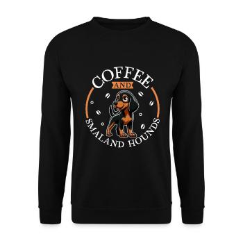 Kaffee und Smålandsstövare - Unisex Pullover - Schwarz - Vorne - Alina (178cm) & Michal (187cm)