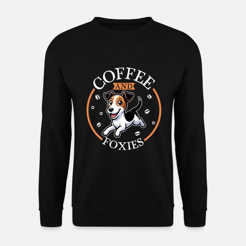 Kaffee und Glatthaar-Foxterrier - Unisex Pullover - Schwarz