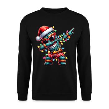 Dabbing Tiki Luau Masque Tiki Hawaïen - Sweat-shirt Unisexe - noir - Devant - Alina (178cm) & Michal (187cm)