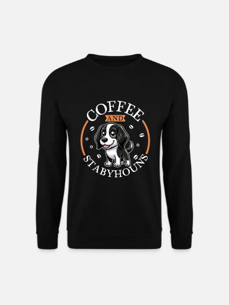 Café et Stabyhoun - Sweat-shirt Unisexe - noir