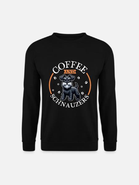 Kaffee und Schnauzer - Unisex Pullover - Schwarz