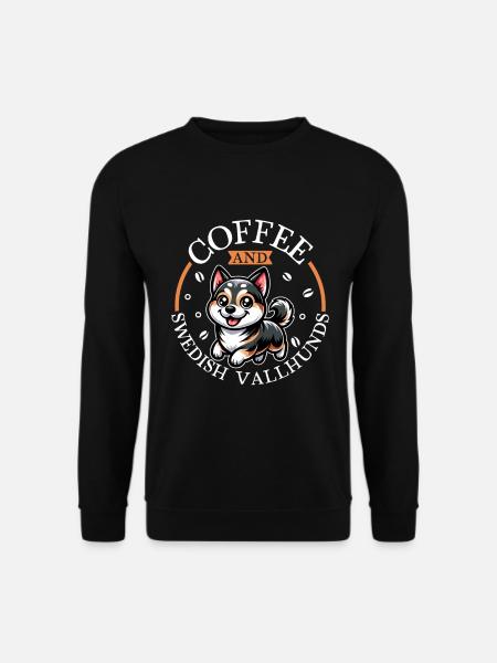 Kaffee und Västgötaspets - Unisex Pullover - Schwarz
