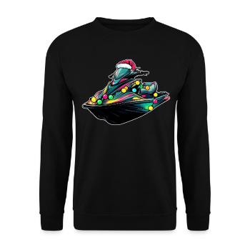 Jet Ski Jet Skiing Weihnachtsmütze Xmas - Unisex Pullover - Schwarz - Vorne - Alina (178cm) & Michal (187cm)