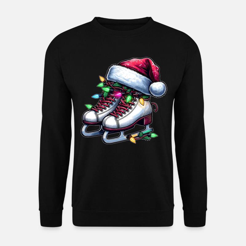 Schlittschuhlaufen Schlittschuhläuferin Eiskunstla - Unisex Pullover - Schwarz