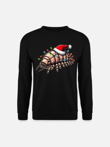 Isopode Lustige Isopoden Weihnachtsmütze Xmas - Unisex Pullover - Schwarz