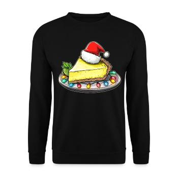 Key Lime Pie Santa Hat Xmas - Unisex Sweatshirt - black - Front - Alina (178cm) & Michal (187cm)