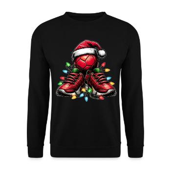 Kickball Team Weihnachtsmütze Xmas - Unisex Pullover - Schwarz - Vorne - Alina (178cm) & Michal (187cm)