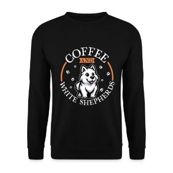 Coffee and White Shepherd - Unisex Sweatshirt - black - Front - Alina (178cm) & Michal (187cm)