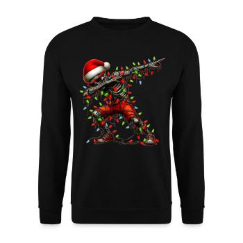Dabbing Zombie Sunglasses Cute Christmas X - Unisex Sweatshirt - black - Front - Alina (178cm) & Michal (187cm)