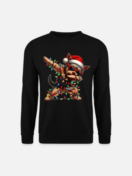 Tupfender Yorkshire Terrier Hund Yorkie Niedlich - Unisex Pullover - Schwarz
