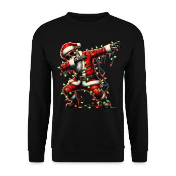 Dabbing Zombie Santa Sunglasses Cute Christmas - Unisex Sweatshirt - black - Front - Alina (178cm) & Michal (187cm)