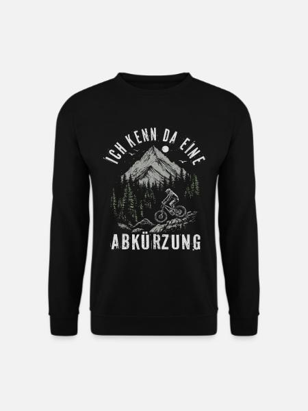 ICH KENN DA EINE ABKÜRZUNG FULLY MOUNTAINBIKE - Unisex Pullover - Schwarz