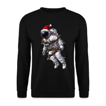 Chapeau de Noël astronaute Noël - Sweat-shirt Unisexe - noir - Devant - Alina (178cm) & Michal (187cm)