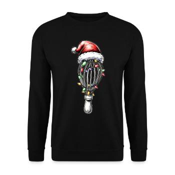 Whisk Christmas Hat Baking Baker Christmas - Unisex Sweatshirt - black - Front - Alina (178cm) & Michal (187cm)
