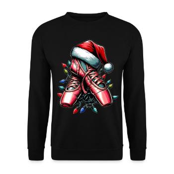 Ballett Tanz Ballerina Schuhe Weihnachten Hut Xmas - Unisex Pullover - Schwarz - Vorne - Alina (178cm) & Michal (187cm)