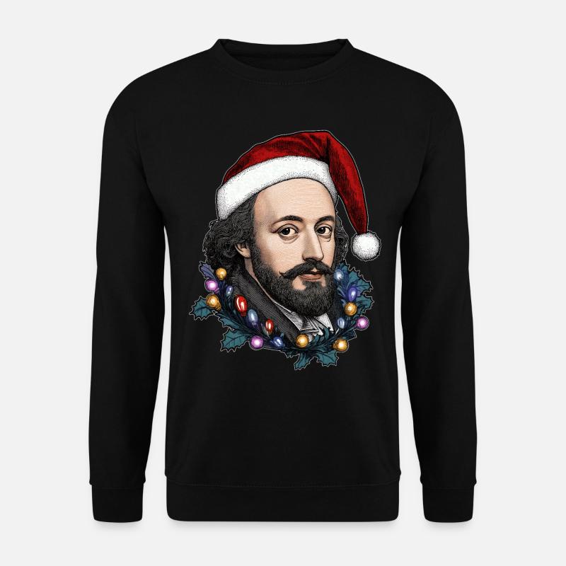 Shakespeare Englische Literatur Garn Weihnachtsmüt - Unisex Pullover - Schwarz
