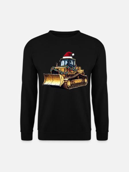 Bulldozer Weihnachtsmütze Xmas - Unisex Pullover - Schwarz