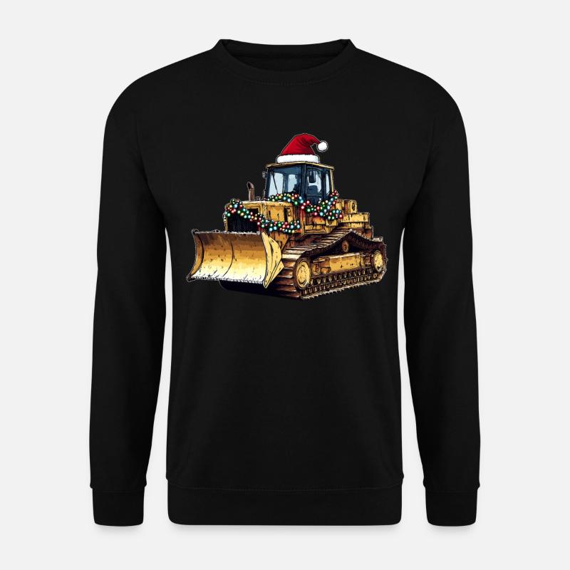 Bulldozer Weihnachtsmütze Xmas - Unisex Pullover - Schwarz