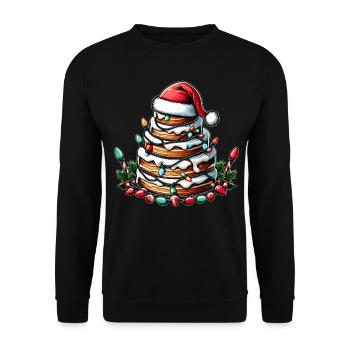 Cake Decoration Cake Decorator Santa Hat - Unisex Sweatshirt - black - Front - Alina (178cm) & Michal (187cm)