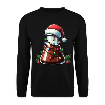 Producteur de chocolat Chapeau de Noël - Sweat-shirt Unisexe - noir - Devant - Alina (178cm) & Michal (187cm)