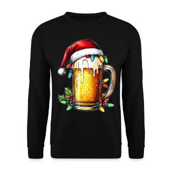 Craft Beer Brewer Brewery Home Brewery Christmas - Unisex Sweatshirt - black - Front - Alina (178cm) & Michal (187cm)
