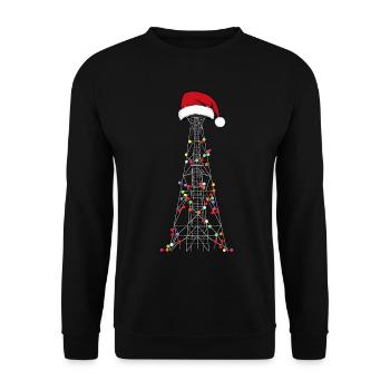 Ham Radio Operator Amateur Radio Weihnachtsmütze - Unisex Pullover - Schwarz - Vorne - Alina (178cm) & Michal (187cm)