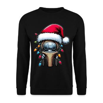Knee Joint Replacement Bionic Surgery Christmas Fever - Unisex Sweatshirt - black - Front - Alina (178cm) & Michal (187cm)