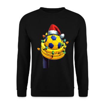 Korfball Sports Santa Hat Xmas - Unisex Sweatshirt - black - Front - Alina (178cm) & Michal (187cm)
