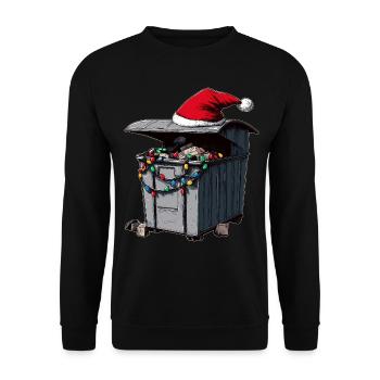 Dumpster Diving Mülltaucher Trash Picker - Unisex Pullover - Schwarz - Vorne - Alina (178cm) & Michal (187cm)