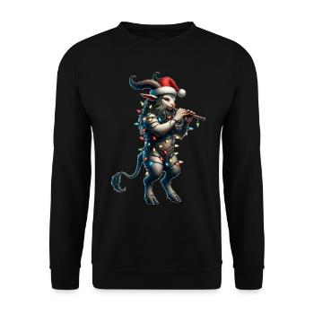 Faun Satyrs Goat Men Ancient Greek Christmas - Unisex Sweatshirt - black - Front - Alina (178cm) & Michal (187cm)
