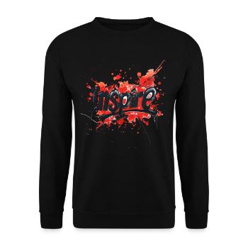 Inspirierend für einen Unternehmer und Student - Unisex Pullover - Schwarz - Vorne - Alina (178cm) & Michal (187cm)
