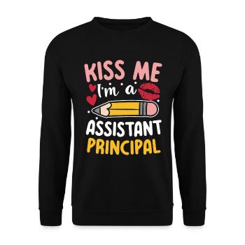 I'm An Assistant Principal - Unisex Pullover - Schwarz - Vorne - Alina (178cm) & Michal (187cm)