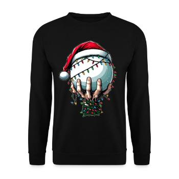 Fistball Sport Chapeau de Père Noël - Sweat-shirt Unisexe - noir - Devant - Alina (178cm) & Michal (187cm)