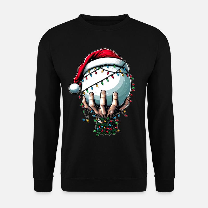 Faustball Sport Weihnachtsmütze Xmas - Unisex Pullover - Schwarz