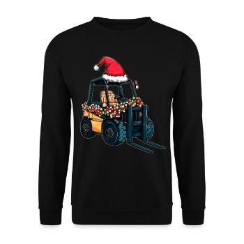 Forklift Driver Forklift Driver Christmas Mu - Unisex Sweatshirt - black - Front - Alina (178cm) & Michal (187cm)