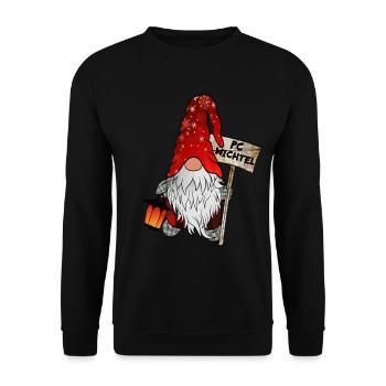PC Wichtel Weihnachtsgnom - Unisex Pullover - Schwarz - Vorne - Alina (178cm) & Michal (187cm)