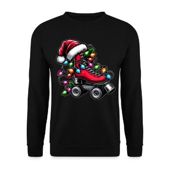 Rollschuhlaufen Skater Skate Rollschuhe - Unisex Pullover - Schwarz - Vorne - Alina (178cm) & Michal (187cm)