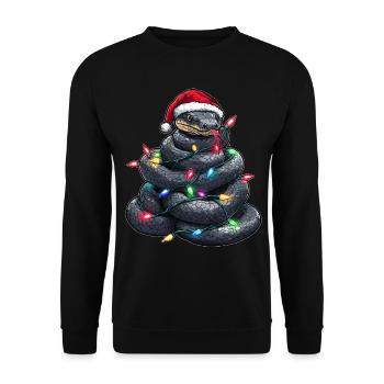 Chapeau de Noël Black Snake Noël - Sweat-shirt Unisexe - noir - Devant - Alina (178cm) & Michal (187cm)