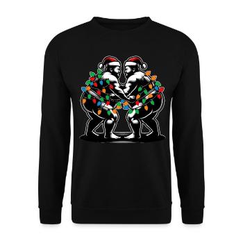 Lutte de sumo Lutteur japonais de sumo - Sweat-shirt Unisexe - noir - Devant - Alina (178cm) & Michal (187cm)
