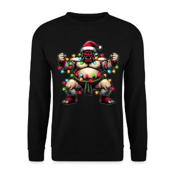 Lutte de sumo Lutteur japonais de sumo - Sweat-shirt Unisexe - noir - Devant - Alina (178cm) & Michal (187cm)